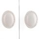 White Oval Ceramic Cabinet Knob